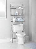 3-Shelf Over Toilet Bathroom Storage Organizer, Cabinet, Towel Rack, Bathroom Space Saver with 3 She