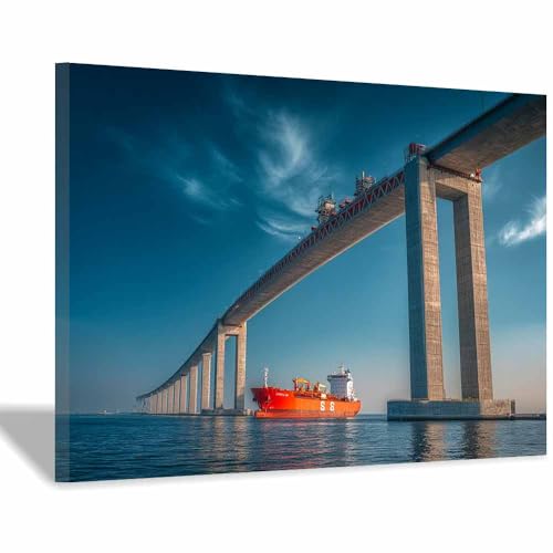 Impression sur toile pont azur pour agrandir visuellement un salon