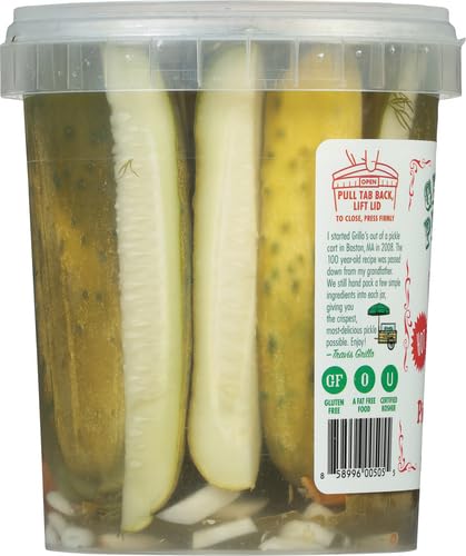Miniatura 8 de Grillo's Pickles Hot Classic - Lanzas de pepinillo de eneldo, 32 onzas líquidas