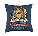 Menopause Humor Extreme Heat Wave Warning Throw Pillow