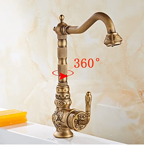 Robinet lave-mains rétro orientable en laiton pour optimiser l'espace du lavabo