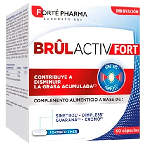 BRÛLACTIV FORT es un complemento alimenticio a base de Sinetrol®, Dimpless®, guaraná y cromo.