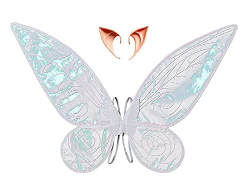 Girls Butterfly Wings Kids Fairy Wings Sparkling Sheer Angel Wings Dress Up Halloween Cosplay Costume Accessories