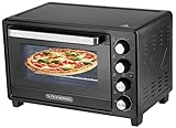 ✅ 𝗛𝗶𝗴𝗵𝗹𝗶𝗴𝗵𝘁𝘀: Kapazität: 35 Liter Ober- / Unterhitze Konvektion 💡 Innenbeleuchtung Einfache Bedienung Rotisserie Sichtfenster Leistung: 1600 W Stufenlose 🌡️ Temperatureinstellung: 100 - 230°C 4 Edelstahl Heizelemente Einstellbarer ⏲️ Timer mit Signal bis 60 min 💡 Kontrolllampe Hitzebeständiges Gehäuse Krümelblech