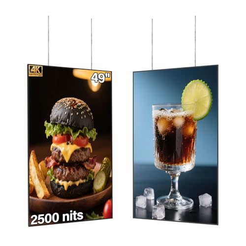 Image of 49inch 4K Digital Signage, 2500nits High Brightness Digital Display, LCD Display Screen, CMS /USB /WiFi /Port Player, Smart Split Screen, 24 /7 Operation, Android 11 System Advertising Display