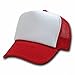 RED AND WHITE MESH TRUCKER STYLE CAP HAT CAPS HATS ADJUSTABLE