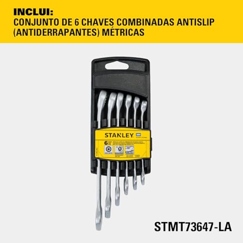 STANLEY Jogo de Chaves Combinadas em milímetros com 6 peças STMT73647-LA