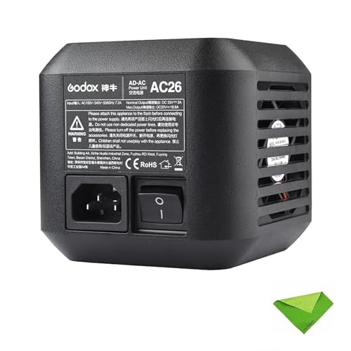 Image of EACHSHOT Godox AC-26 Adapter for Godox AD600Pro AD600 Pro II, Flashpoint XPLOR 600 Pro Witstro Outdoor Flash Monolights (Godox AC-26)