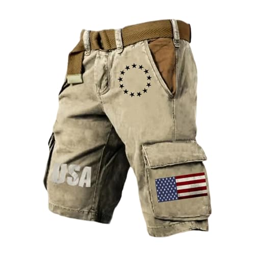 Short cargo homme multi-poches WWricotta pour l'été et le 4 Juillet