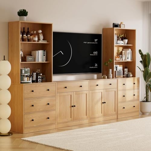 TUSY 71" Large TV Stand Set - TV Entertainment Center