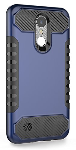 Moment Dextrad [Non-Slip Grip] [Dual Layer] [Impact Resistant] Hybrid Heavy Duty Protection Cover for LG K20V (Blue/Black)