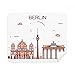 Berlin Germany Flat Landmark Pattern Cleaning Cloth Screen Cleaner 2pcs Suede Fabric