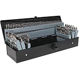 Hertel 115-Piece Drill Bit Set, Screw Machine Length, High Speed Steel, 1/16-1/2 inch, Bright Uncoated Finish, Straight Shank, 118° Point