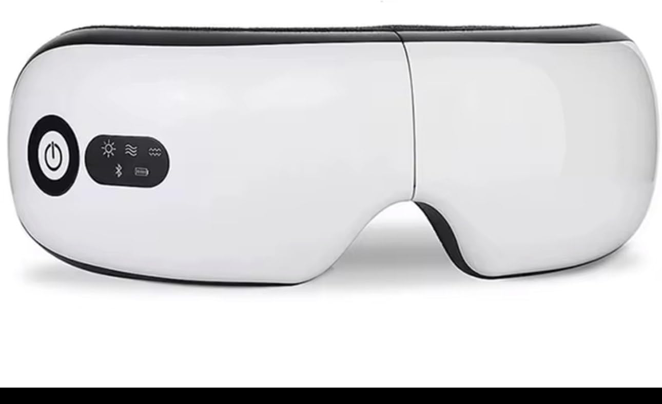 Wireless Foldable Eye Massager with Heat Air Compression Bluetooth Music USB Rechargeable Portable Eye Care Device for Relaxation