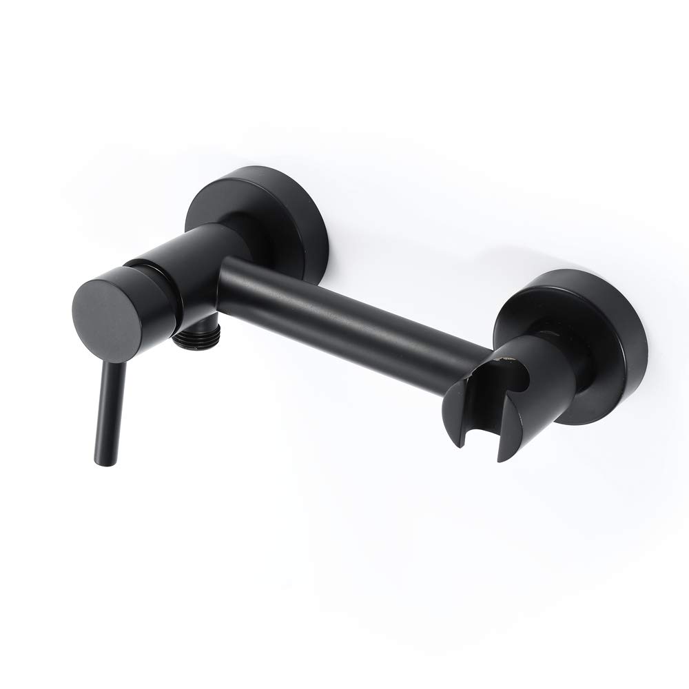 Spruzzatore per Bidet Portatile Set soffione Doccia Caldo Freddo in Ottone Nero per sciacquone del Bagno, Vasca per Animali Domestici e igiene Personale,B85mmpitch