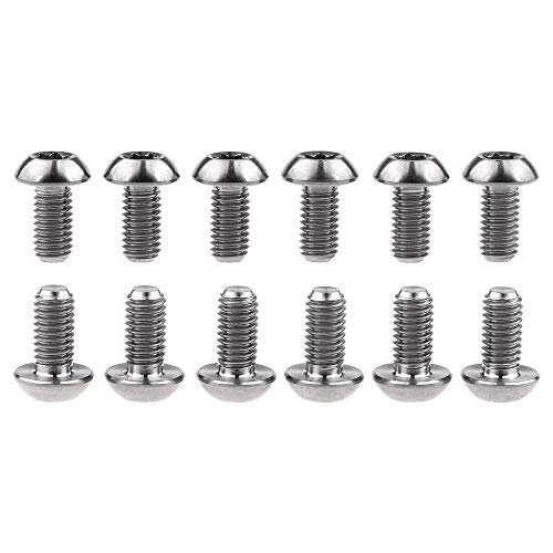 Image of 12Pcs Ti Titanium Bolts Torx M5x10 Bicycle Bike Disc Brake Cycle Rotor Screws Gr5 (Titanium)