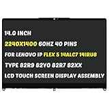 Replacement for Lenovo IdeaPad Flex 5 14ALC7 14IAU7 14IRU8 14ABR8 14 Gen 7th 8th 2240x1400 14.0