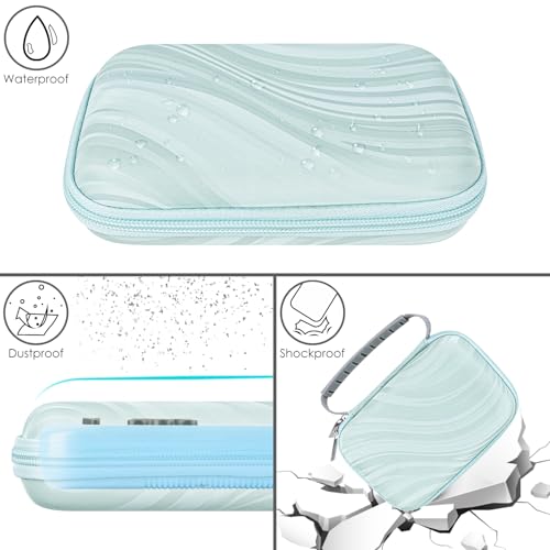 TOCCOOL Handheld Game Console Portable Case, Protective Travel Retro Mini Game Console Box for Charging Cable, Earphones, Batteries, and Accessories (Lake Blue) - Image 4