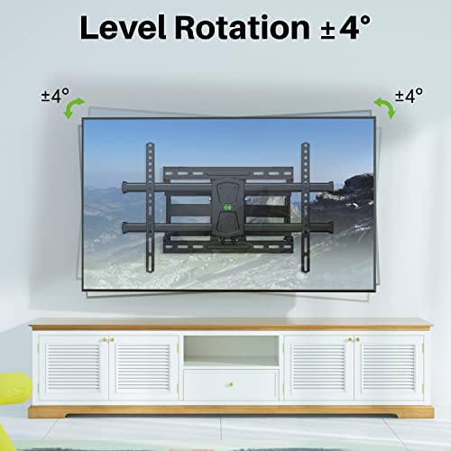 Usx Mount Full Motion Tv Wall Mount For 42"-80" Tvs, Swivel And Tilt Tv Mount, Wall Mount Tv Bracket With Articulating 6 Arms, Max Vesa 600X400Mm, 110 Lbs, 16" Wood Studs With Wall Drilling Template #TOP3