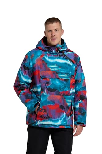 Animal Snowy Mens Snow Jacket - Breathable Lift Pass Pocket & Waterproof - For Autumn Winter, Skiing & Outdoors Active Red XL