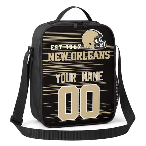 Image of New Orleans Lunch Bag Custom Name and Number Personalized Gifts