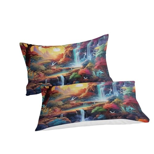 Parure de lit cascade 3D microfibre de qualité supérieure 260x220 - 3