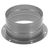 DOITOOL Metall Flansch Luftkanal Anschluss Gerade Rohr Verbindung Ventilator Anschlussstück Rundrohr Lüftung Industrial Flanged Air Ventilation Adapter Einsetzbar