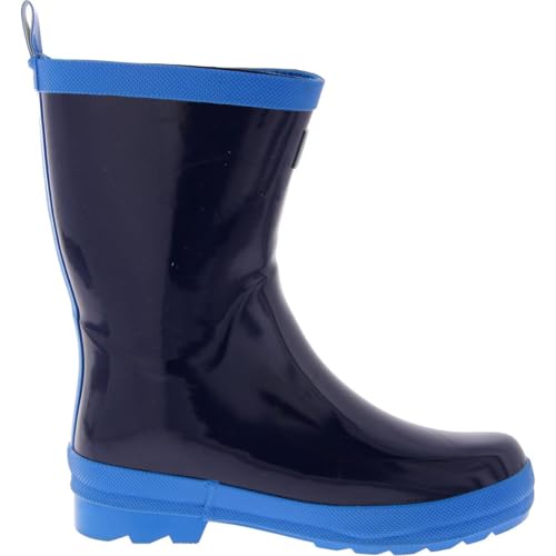 Navy Shiny Rain Boots2
