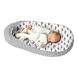KOSPU AU-WTNX-3MKA Kuschnest Babynest Cocoon Baby Baby Cocoon Bumper Reiswieg 100% Katoen Anti-Allergisch,Eén maat,Veelkleurig