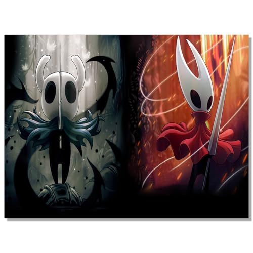 Game Wall Art Hollow Knight Games Poster For Kids Fans Pc Game Room Bedroom Wall Decor-Canvas Art Print Picture For Teen Boy Girls Birthday Christmas Gifts