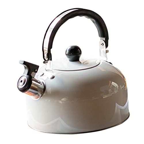 Alipis sifflet bouilloire col de cygne bouilloire de service à thé bouilloire sifflante caffetieres bouilloire qui siffle sur la cuisinière bouilloires à thé en acier inoxydable blanche