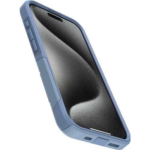 Image of OtterBox iPhone 15 Pro (Only) Commuter Series Case - Crisp Denim (Blue), Slim & Tough, Pocket-Friendly, with Port Protection
