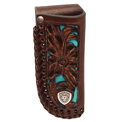 Ariat Leather Turquoise Inlay - Knife Sheath