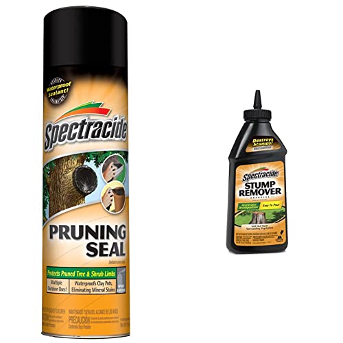 Spectracide Spectrum Brands 69000 Pruning Seal (Aerosol) (HG-69000) (13 oz), Case Pack of 1 & HG-66420 Stump Remover, Case Pack of 1