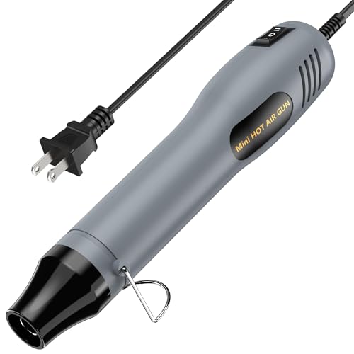 Weitieke Mini Heat Gun 482℉ &Amp; 662℉ 2-Modle Temperature Control, Overload Protection Ergonomic Design Pistola De Calor,Mini Heat Gun' For Crafting，Shrink Tubing，Vinyl Wrap，Resin