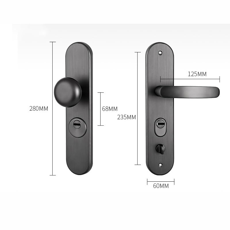 Serrure de porte intérieure à clé sécurité maison cylindre encastrable