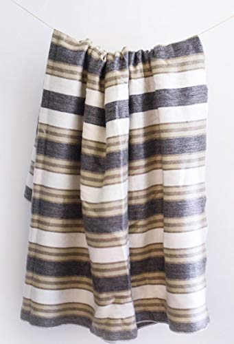 Pearth Blanket True Authentic Baby Alpaca Wool Throw Blanket - All Natural Warm Cozy Fiber - Handmade In Ecuador - Hypoallergenic - Ultra Soft Luxury Premium Quality - Queen Size (Cabin Fever) #TOP2