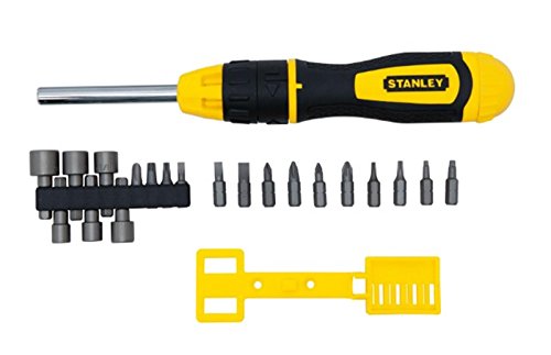 Stanley STHT0-62574 Bit-Screwdriver with 20 Bits and Ratchet, Black/Yellow, Set of 22 Piece - Image 6