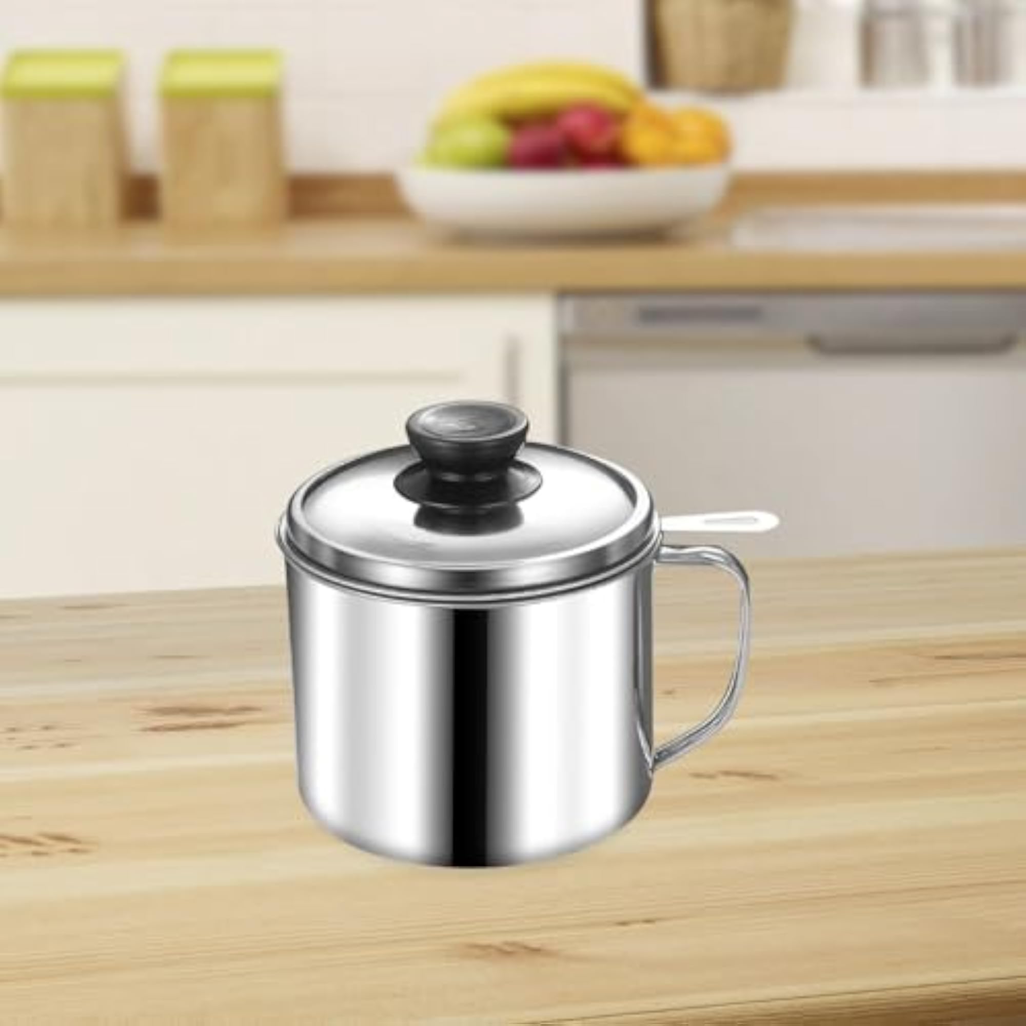 Bacon Grease Container, 1.3L Grease Strainer for Kitchen
