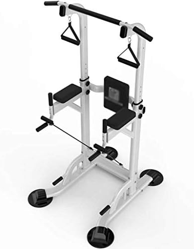 DXIN Home Gym Pull Up Power Tower,Pull Up and Dip Station,Multi-Function Fitness Equipment,Chin Up Bar Station,Load 250KG (Color : White, Size : A)