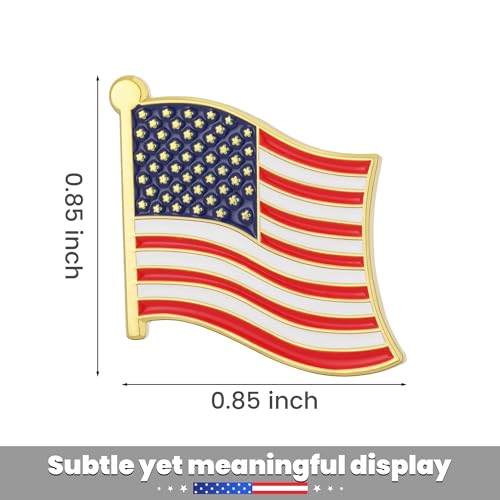TONOS Exquisite American Flag Pin - Stars and Stripes Lapel Pin3