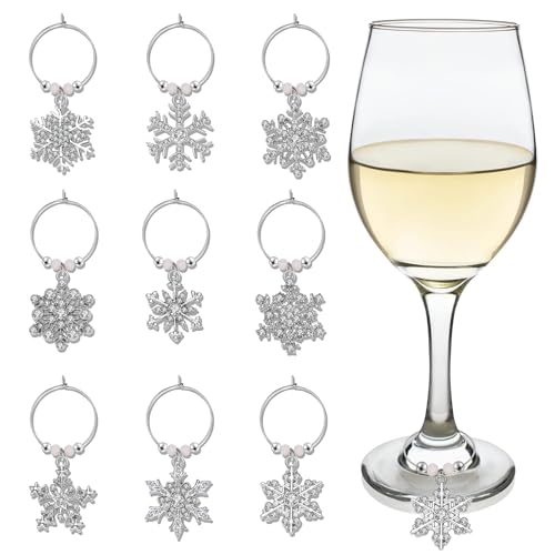 FAERLIIRY Christmas Wine Glass Charms Set of...
