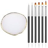 Ensemble d'outils de nail art - Pinceaux en résine - Support pour ongles - Pour peinture à ongles - Outil mixte pour nail art, bricolage, maison, salon de maquillage