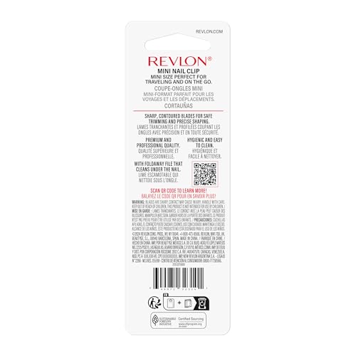 image for Revlon Compact Nail Clipper, Small Mini Design, Perfect for Travel, Us