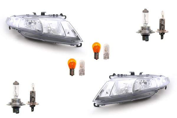 Johns Faro alogeno adatto per Honda Civic Set con lampadina Sinistra Destra