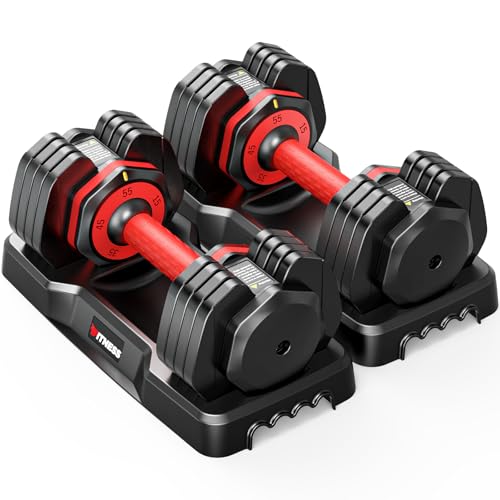 XDDIAS Adjustable Dumbbells set, 15LB to 55LB Dumbbell Sets of