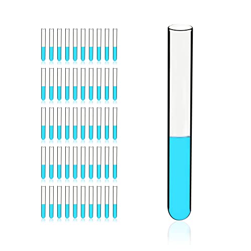 Tubes à essai en verre borosilicate 20 ml lot de 50 pour laboratoires et épices