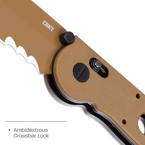 Image of CRKT M16-14XD Folding Knife with Crossbar Lock: D2 Steel Plain Edge Blade, Grivory Handle, Reversible Pocket Clip, M16-14XD