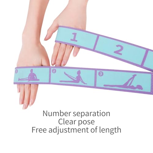 9 Loops Elastic Yoga Strap - Adjustable Stretching Band for Physical Therapy, Dance, Pilates & Gymnastics, Multi-Loop Exercise Band for Flexibility, Home Workout - Image 5