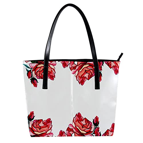 Sac à main fourre-tout personnalisé femme cuir PU blanc imprimé floral multicolore